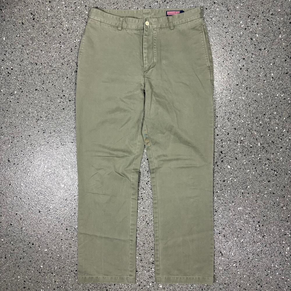 Vineyard Vines Army Green Chino Straight Leg Pants